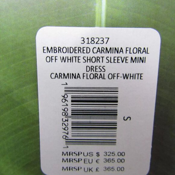 NEW FARM RIO Womens Conscious Embroidered Poplin Dress Size S Floral Off White - Picture 5 of 12